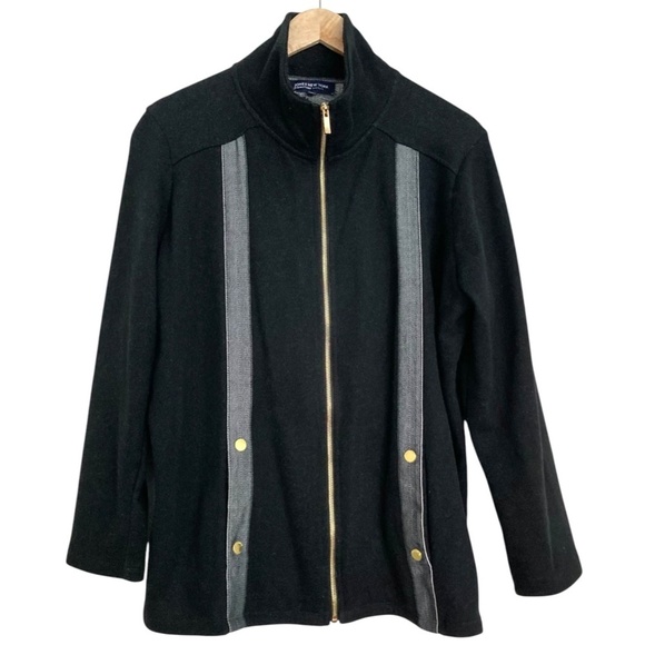JONES NEW YORK Signature Woman Zip Up Sweatshirt Jacket - Picture 1 of 5